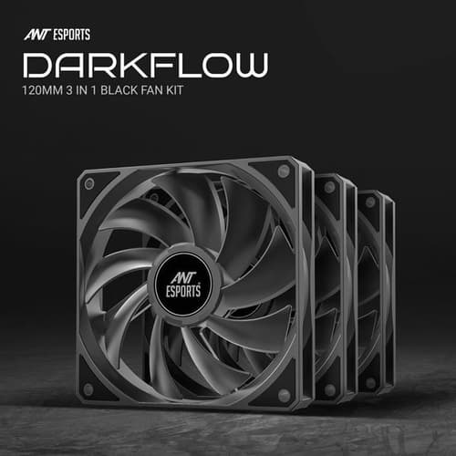 Ant Esports Darkflow Black Cabinet Fan (Triple Pack)